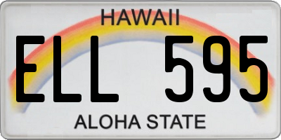 HI license plate ELL595