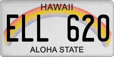 HI license plate ELL620