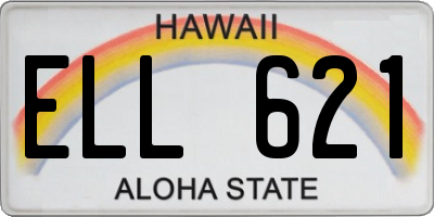HI license plate ELL621