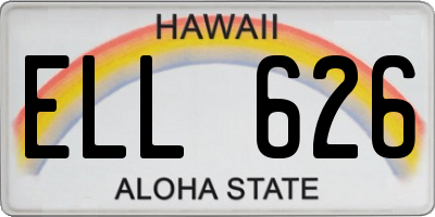 HI license plate ELL626