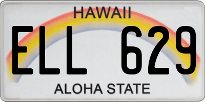 HI license plate ELL629