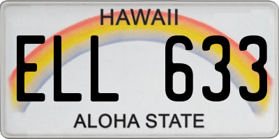 HI license plate ELL633