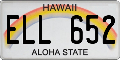 HI license plate ELL652