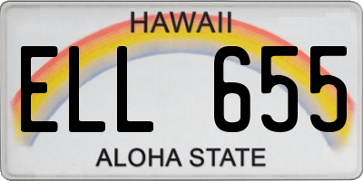 HI license plate ELL655
