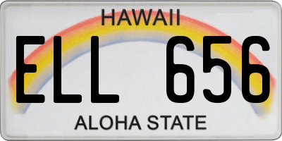 HI license plate ELL656