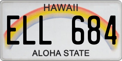 HI license plate ELL684