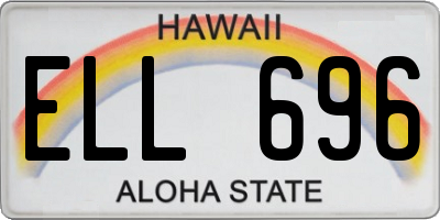 HI license plate ELL696