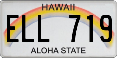 HI license plate ELL719