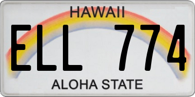 HI license plate ELL774