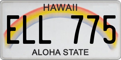 HI license plate ELL775