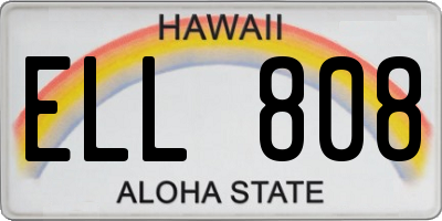HI license plate ELL808