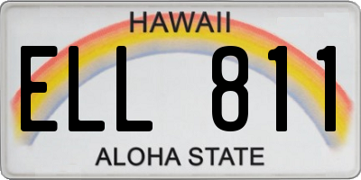 HI license plate ELL811