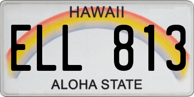 HI license plate ELL813