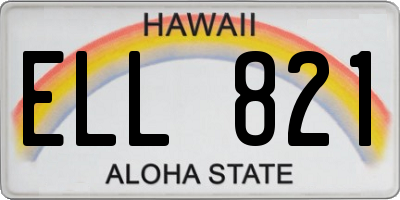 HI license plate ELL821