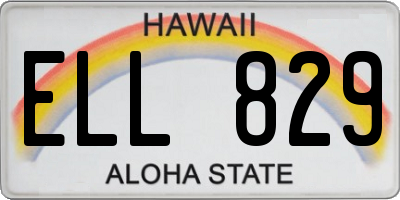 HI license plate ELL829