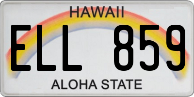 HI license plate ELL859