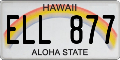 HI license plate ELL877
