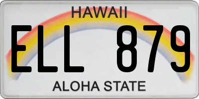 HI license plate ELL879