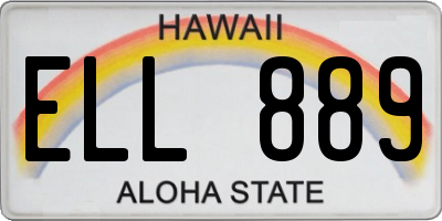 HI license plate ELL889