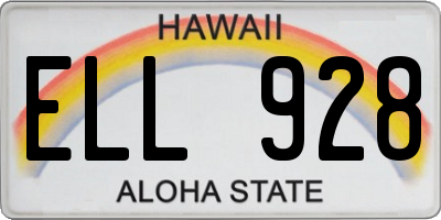 HI license plate ELL928