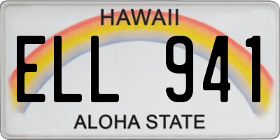 HI license plate ELL941