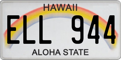 HI license plate ELL944