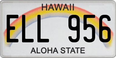 HI license plate ELL956