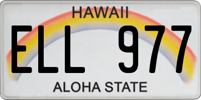 HI license plate ELL977