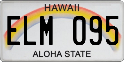 HI license plate ELM095