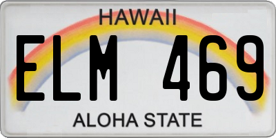 HI license plate ELM469