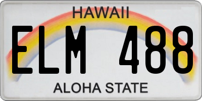 HI license plate ELM488