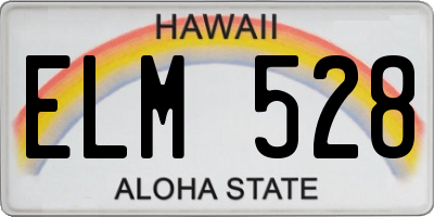 HI license plate ELM528