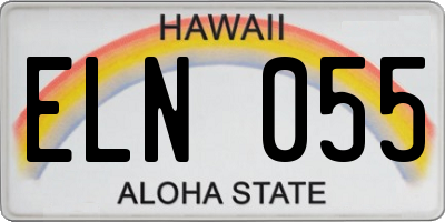 HI license plate ELN055
