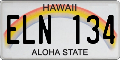HI license plate ELN134