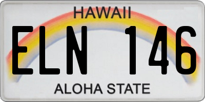 HI license plate ELN146