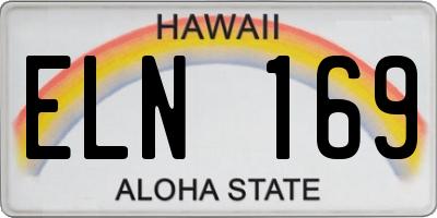 HI license plate ELN169