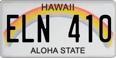 HI license plate ELN410