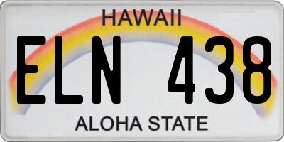 HI license plate ELN438