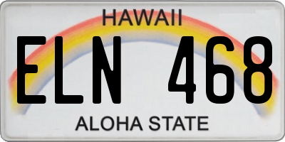HI license plate ELN468