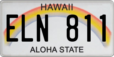 HI license plate ELN811