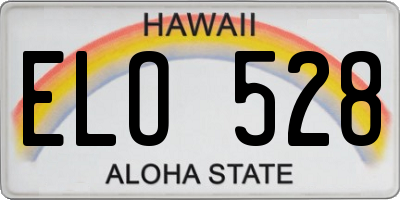 HI license plate ELO528