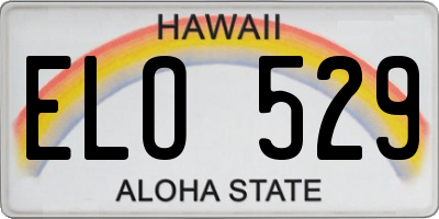 HI license plate ELO529
