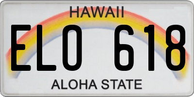 HI license plate ELO618