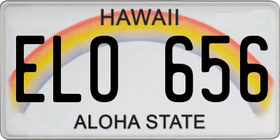 HI license plate ELO656