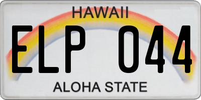 HI license plate ELP044