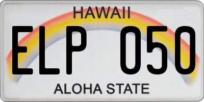 HI license plate ELP050