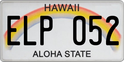 HI license plate ELP052