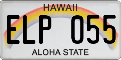 HI license plate ELP055
