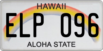 HI license plate ELP096