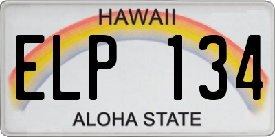 HI license plate ELP134